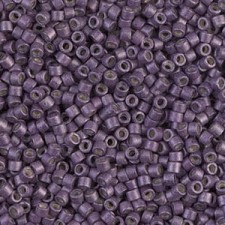 Miyuki delica Beads 11/0 - Galvanized matted eggplant DB-1174